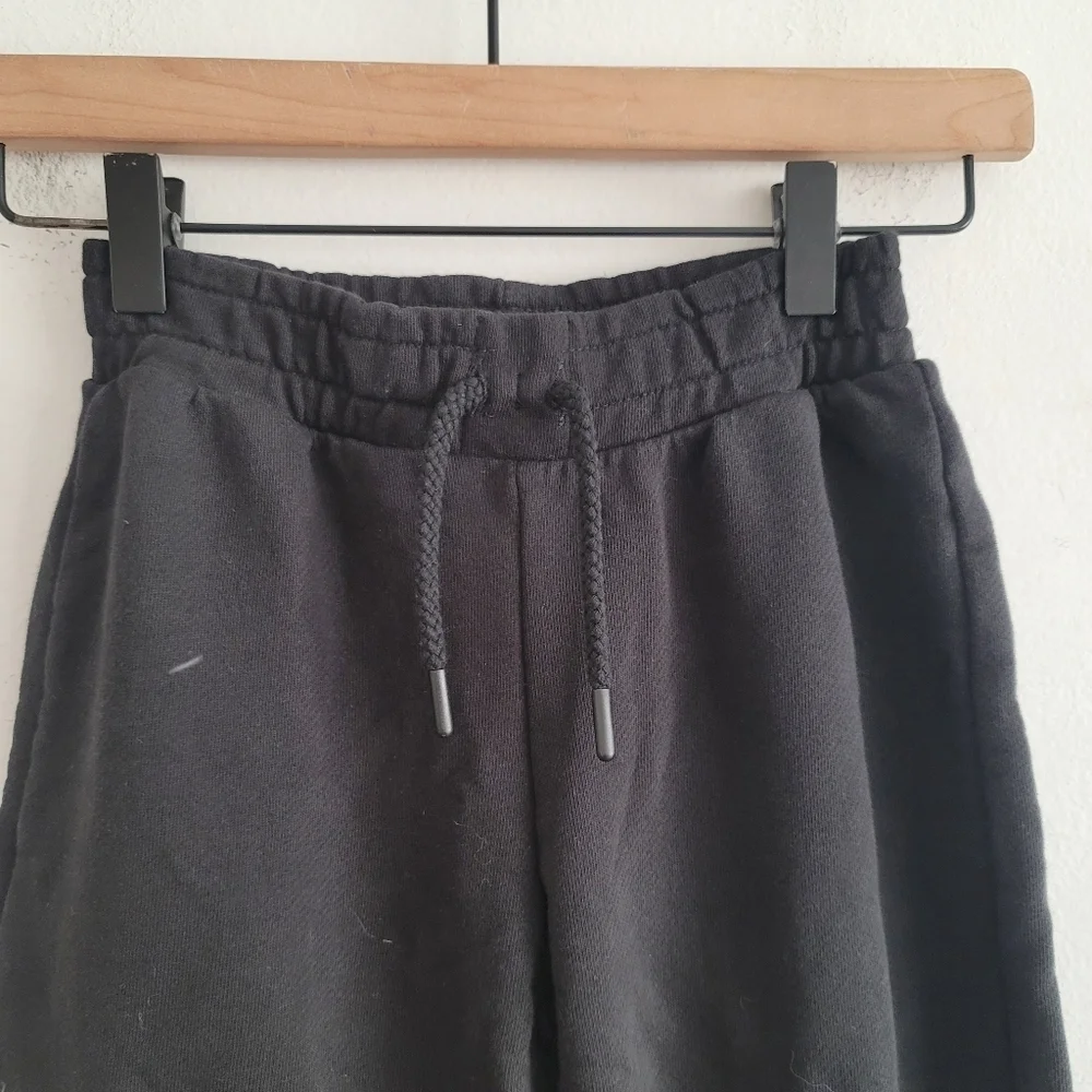 Adidas Zara Girls Black‎ Minimalist Streetwear Casual Outfit Trefoil Shirt Pants